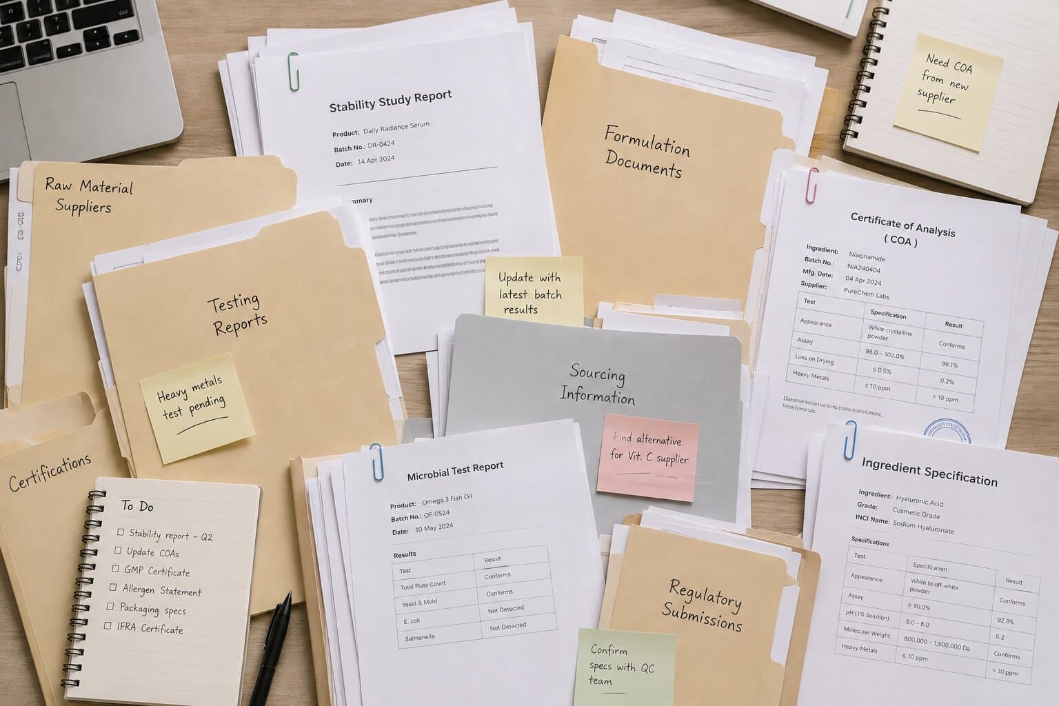 Scattered folders and files representing a brand's fragmented product documentation